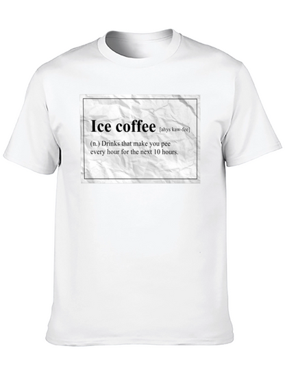 Camiseta Negra Humorística de Café Helado