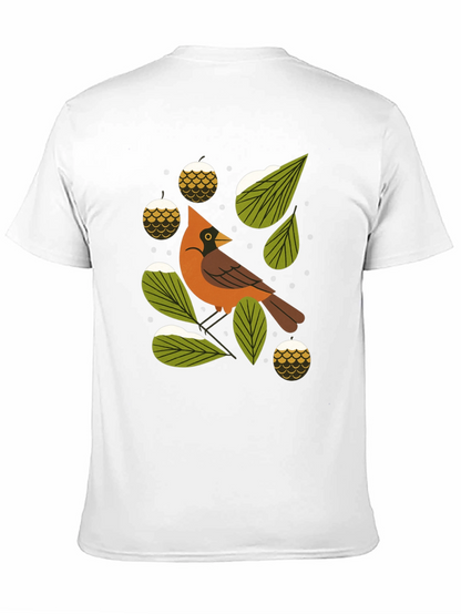 Camiseta Negra con Diseño de Cardenal Invernal