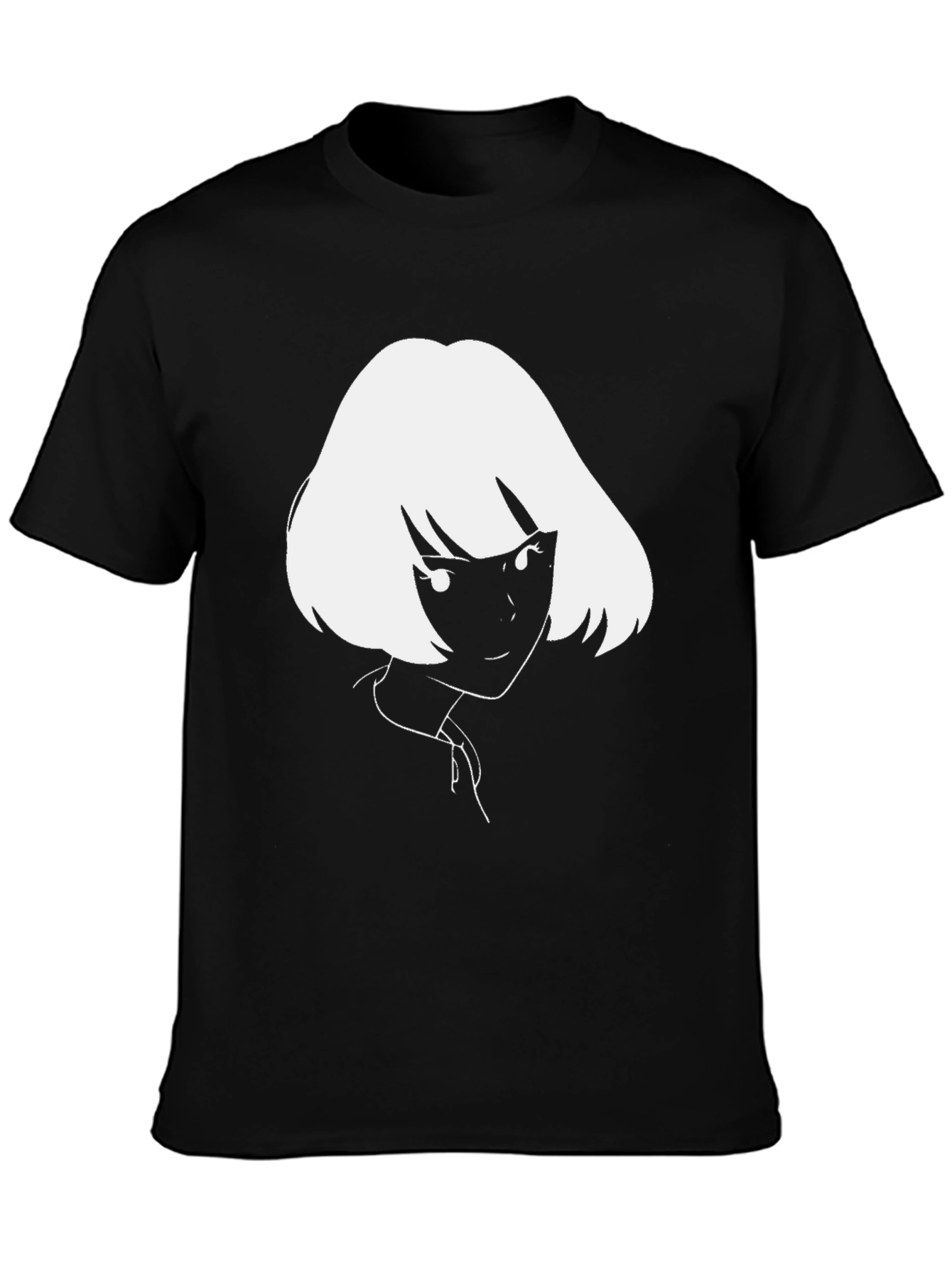 Camiseta Negra con Diseño Anime