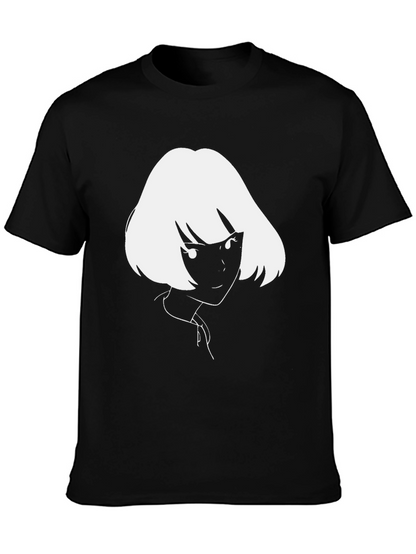 Camiseta Negra con Diseño Anime
