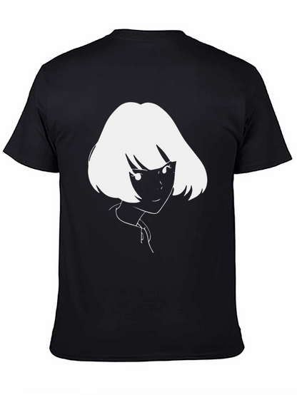 Camiseta Negra con Diseño Anime