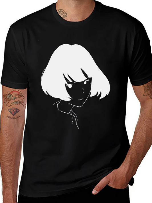 Camiseta Negra con Diseño Anime
