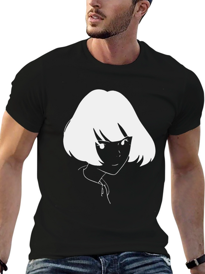 Camiseta Negra con Diseño Anime