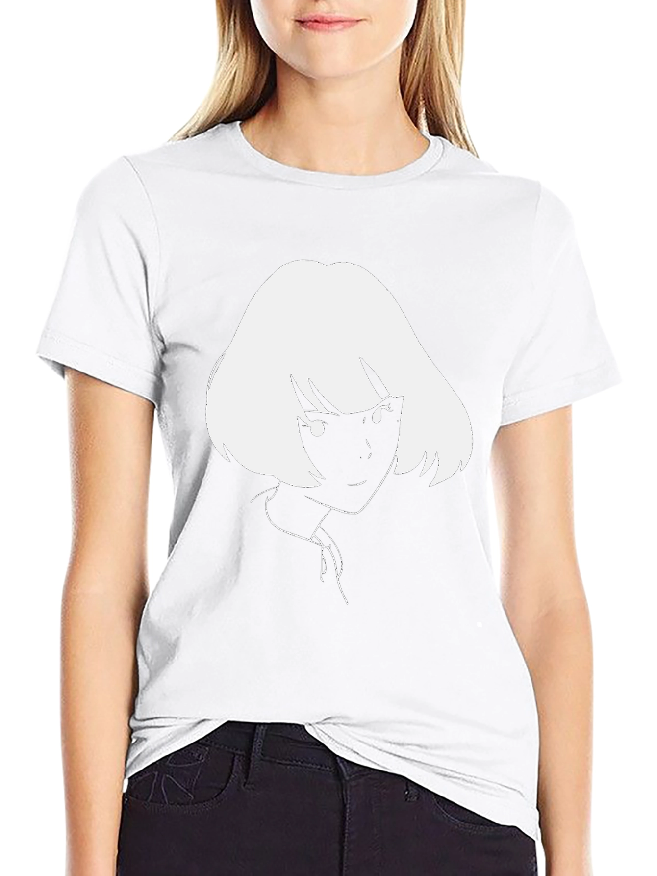 Camiseta Negra con Diseño Anime