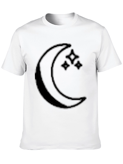 Camiseta Negra Luna y Estrellas Hombre