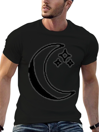 Camiseta Negra Luna y Estrellas Hombre