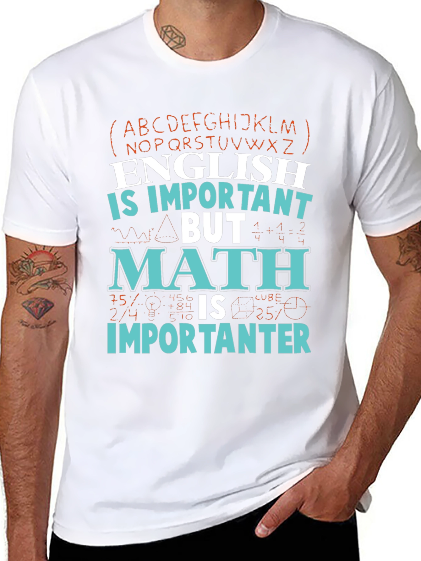 Camiseta Inglés vs Matemáticas