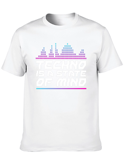 Camiseta Negra Techno is a State of Mind