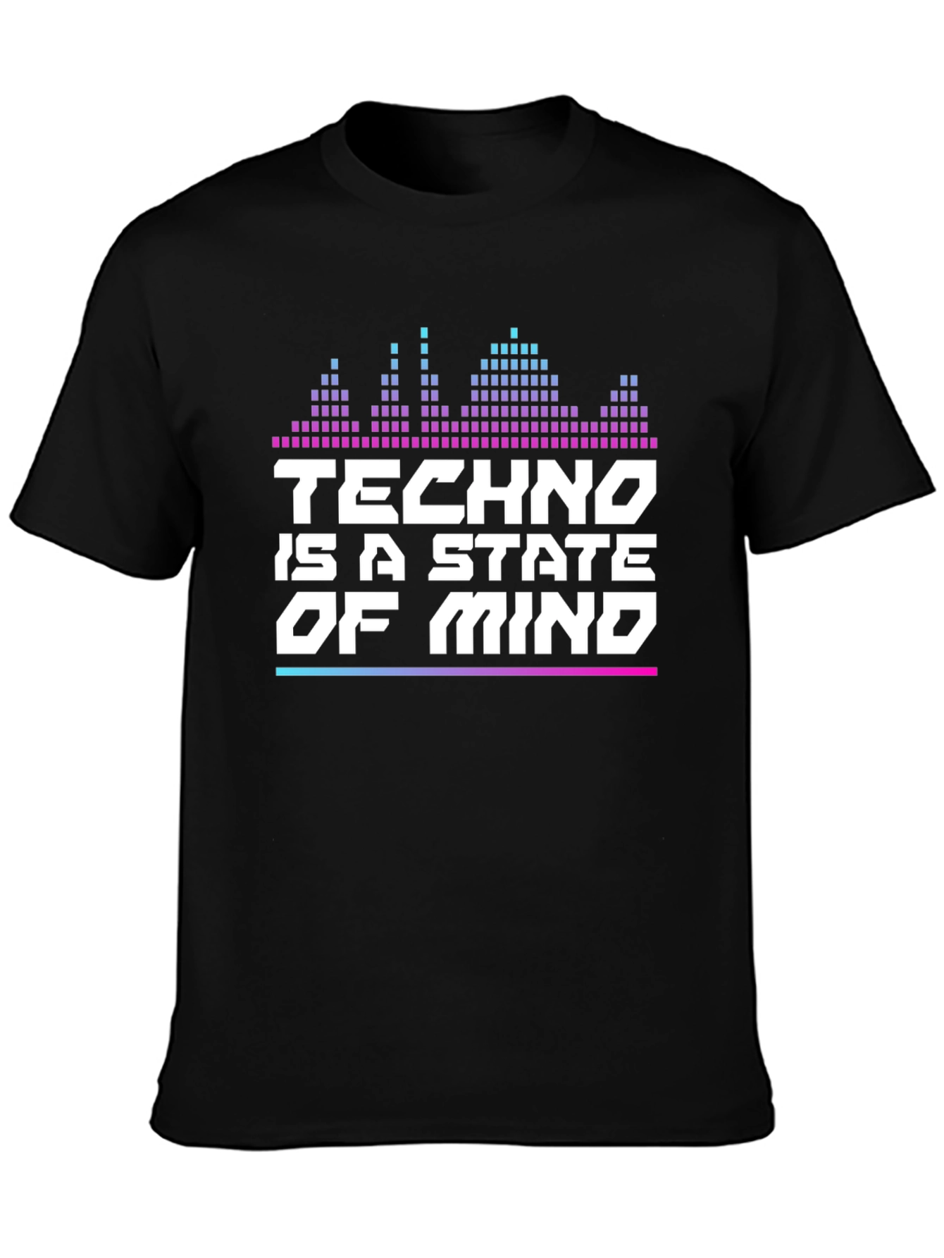 Camiseta Negra Techno is a State of Mind