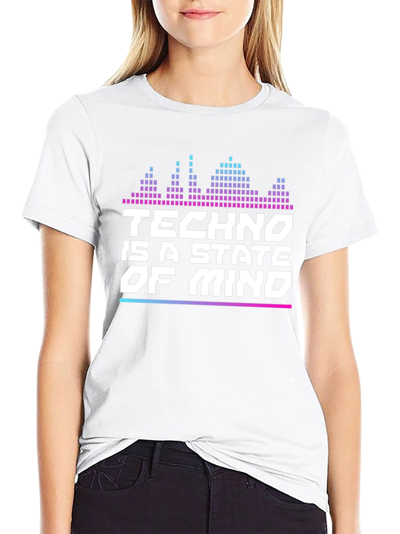 Camiseta Negra Techno is a State of Mind