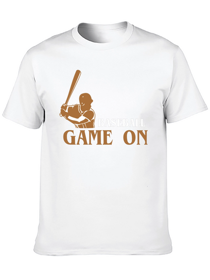 Camiseta Negra Baseball Game On para Fanáticos del Béisbol
