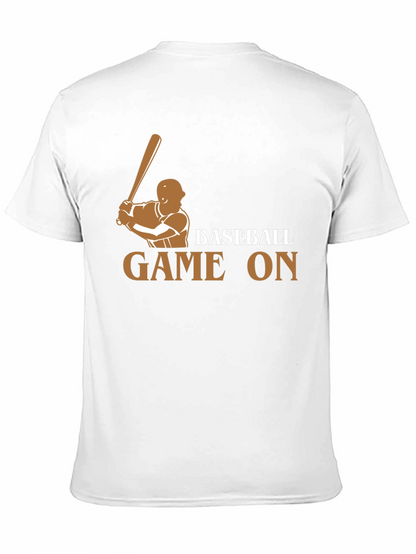 Camiseta Negra Baseball Game On para Fanáticos del Béisbol