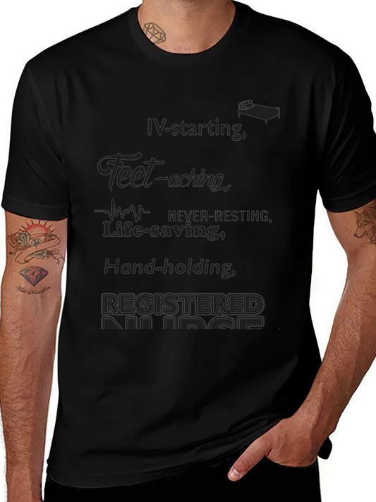 Camiseta Negra Registered Nurse