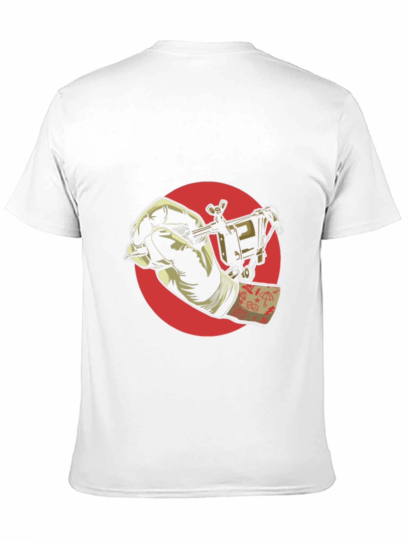 Camiseta Negra con Diseño de Tatuaje
