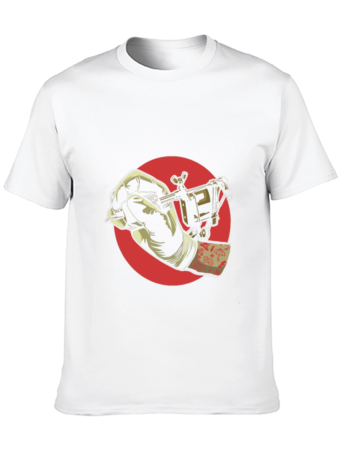 Camiseta Negra con Diseño de Tatuaje
