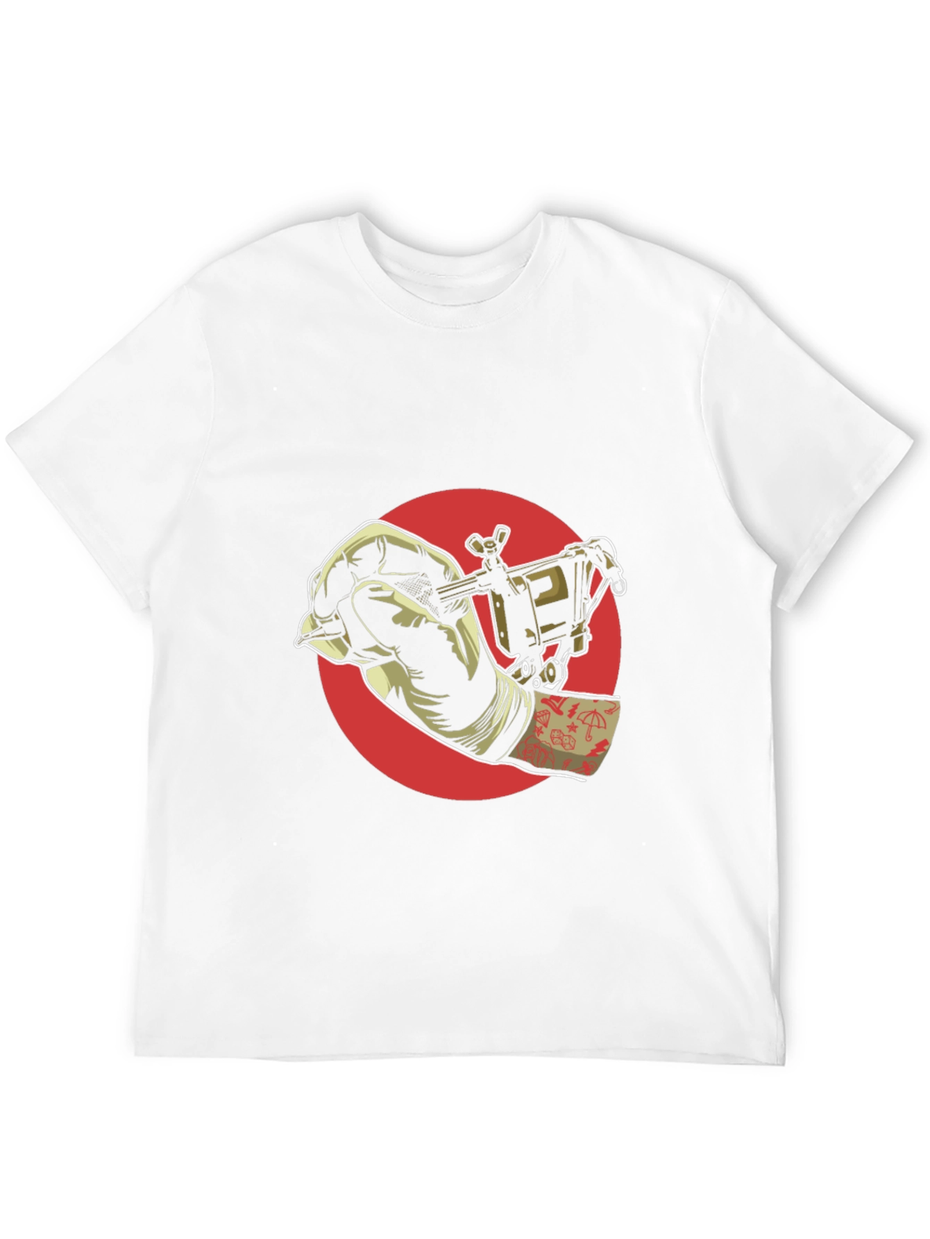 Camiseta Negra con Diseño de Tatuaje