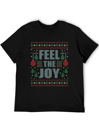 Camiseta Navideña Feel the Joy para Hombre