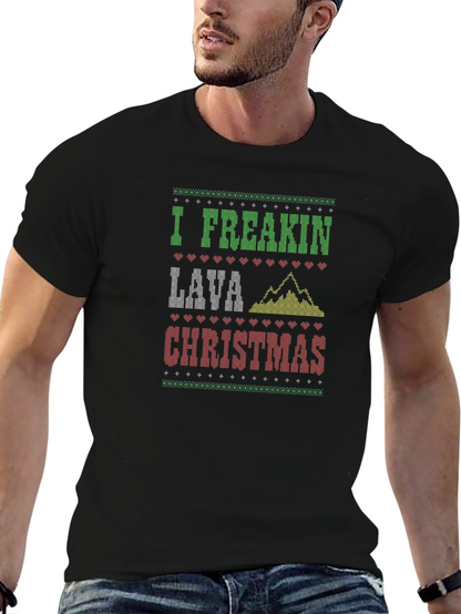 Camiseta Navideña Divertida Lava Christmas