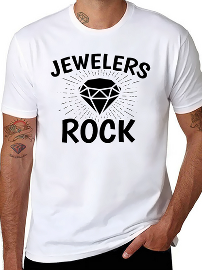 Camiseta Negra Jewelers Rock para Amantes de Joyas