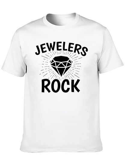 Camiseta Negra Jewelers Rock para Amantes de Joyas