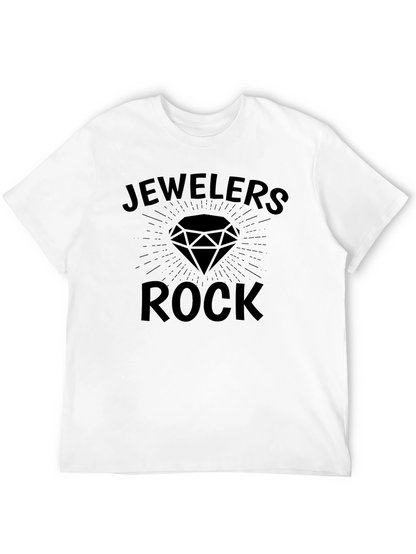 Camiseta Negra Jewelers Rock para Amantes de Joyas