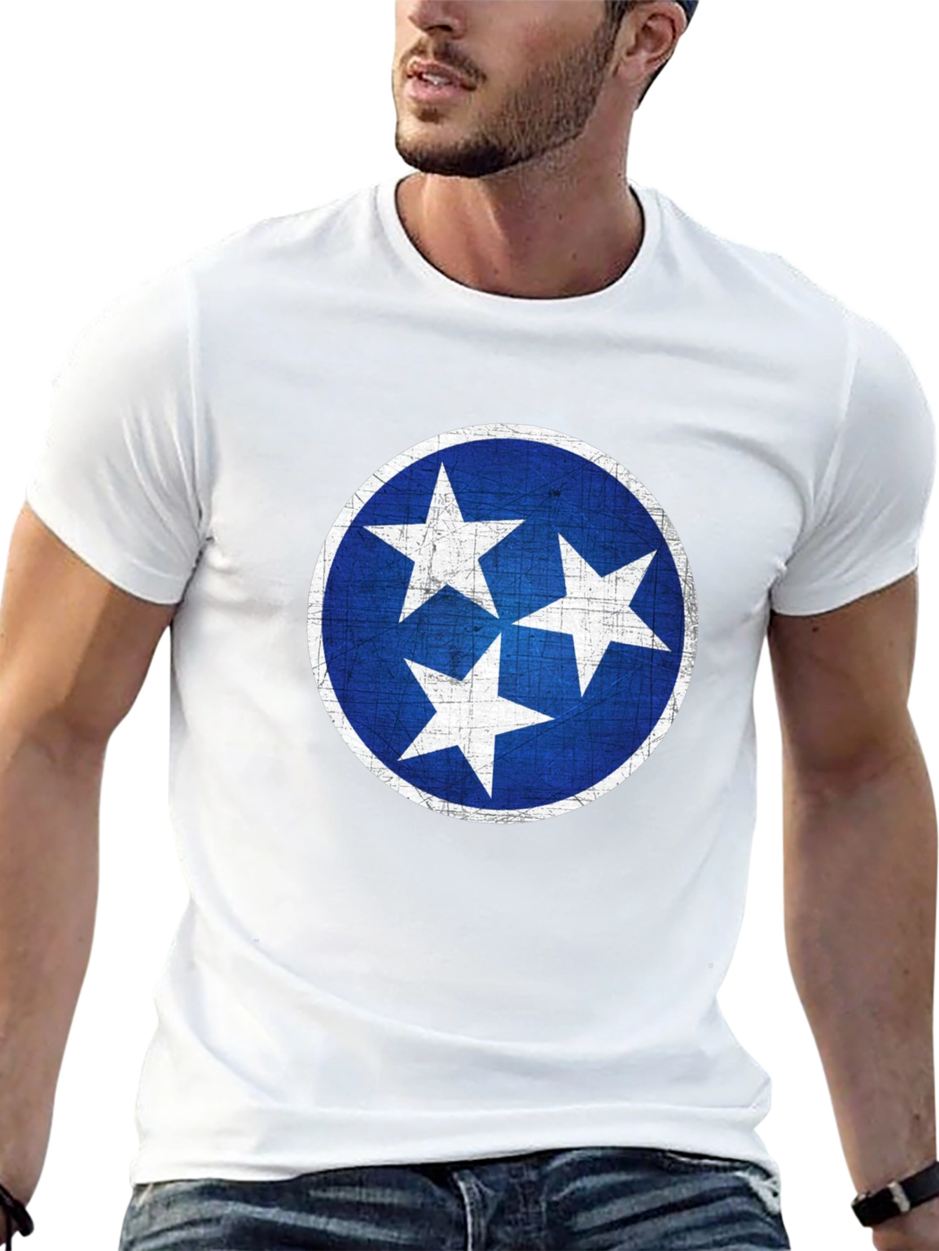 Camiseta Hombre Negra con Diseño Tennessee Stars