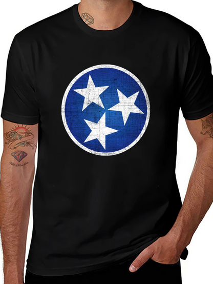 Camiseta Hombre Negra con Diseño Tennessee Stars