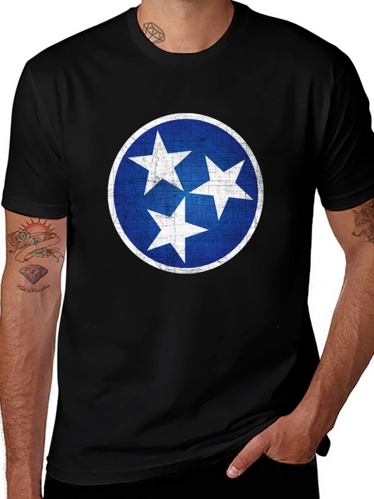 Camiseta Hombre Negra con Diseño Tennessee Stars