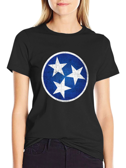 Camiseta Hombre Negra con Diseño Tennessee Stars