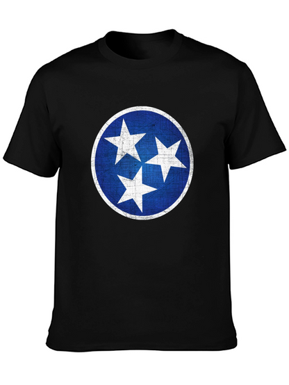Camiseta Hombre Negra con Diseño Tennessee Stars