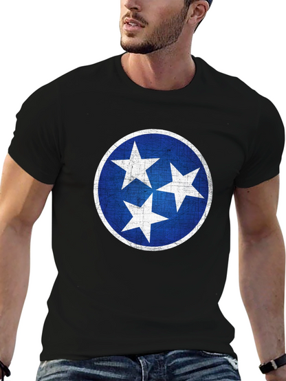 Camiseta Hombre Negra con Diseño Tennessee Stars