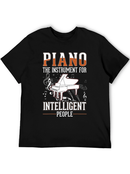 Camiseta Negra: Piano el Instrumento para Inteligentes