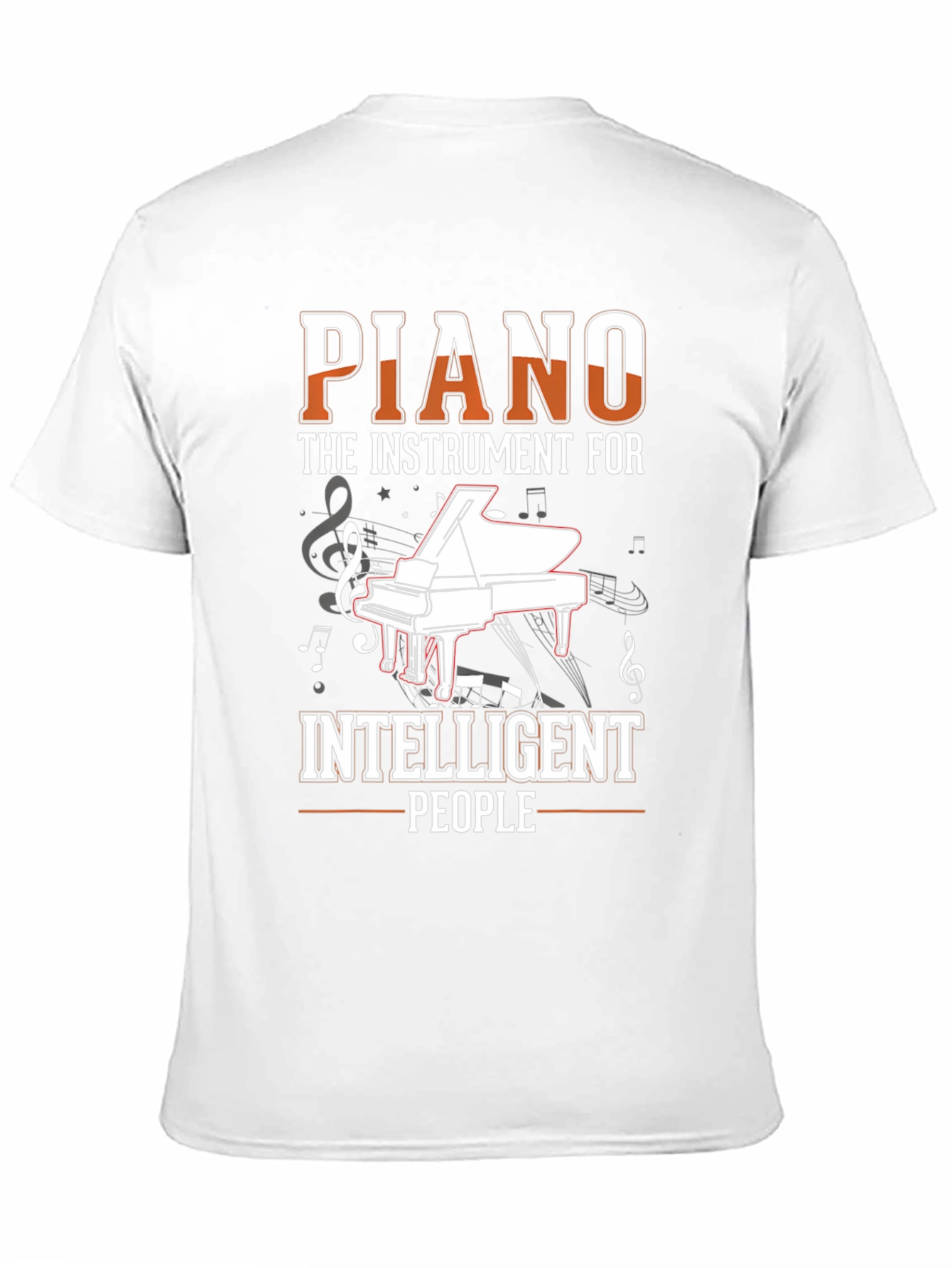 Camiseta Negra: Piano el Instrumento para Inteligentes