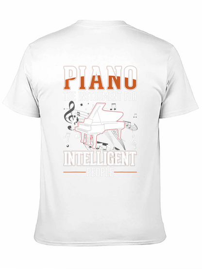 Camiseta Negra: Piano el Instrumento para Inteligentes