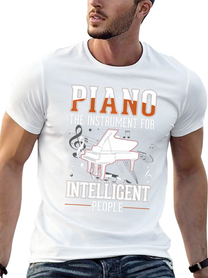 Camiseta Negra: Piano el Instrumento para Inteligentes
