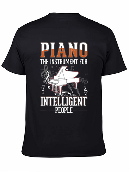 Camiseta Negra: Piano el Instrumento para Inteligentes