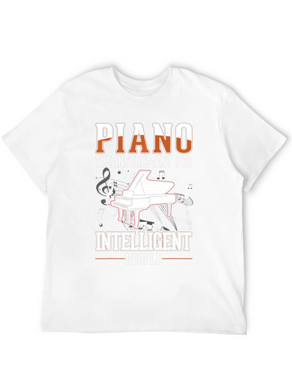 Camiseta Negra: Piano el Instrumento para Inteligentes