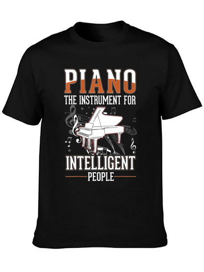 Camiseta Negra: Piano el Instrumento para Inteligentes