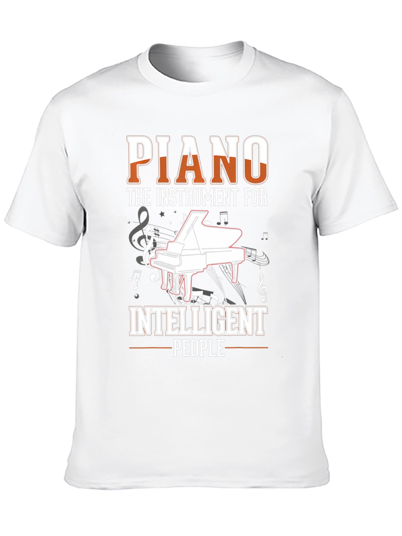Camiseta Negra: Piano el Instrumento para Inteligentes