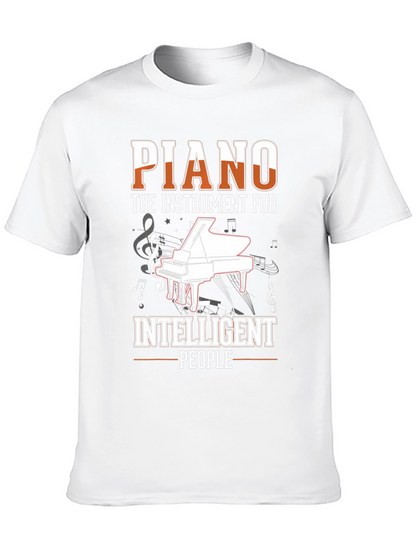 Camiseta Negra: Piano el Instrumento para Inteligentes