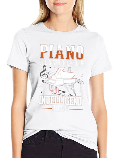 Camiseta Negra: Piano el Instrumento para Inteligentes