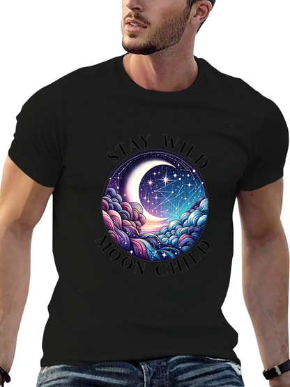Camiseta Negra Stay Wild Moon Child