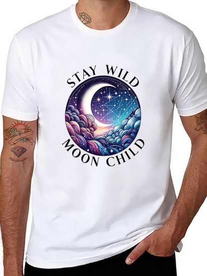Camiseta Negra Stay Wild Moon Child