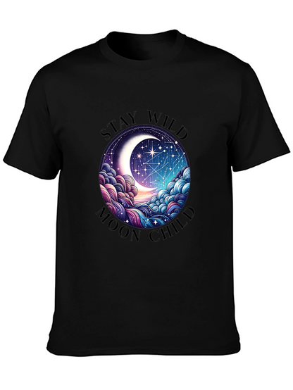 Camiseta Negra Stay Wild Moon Child