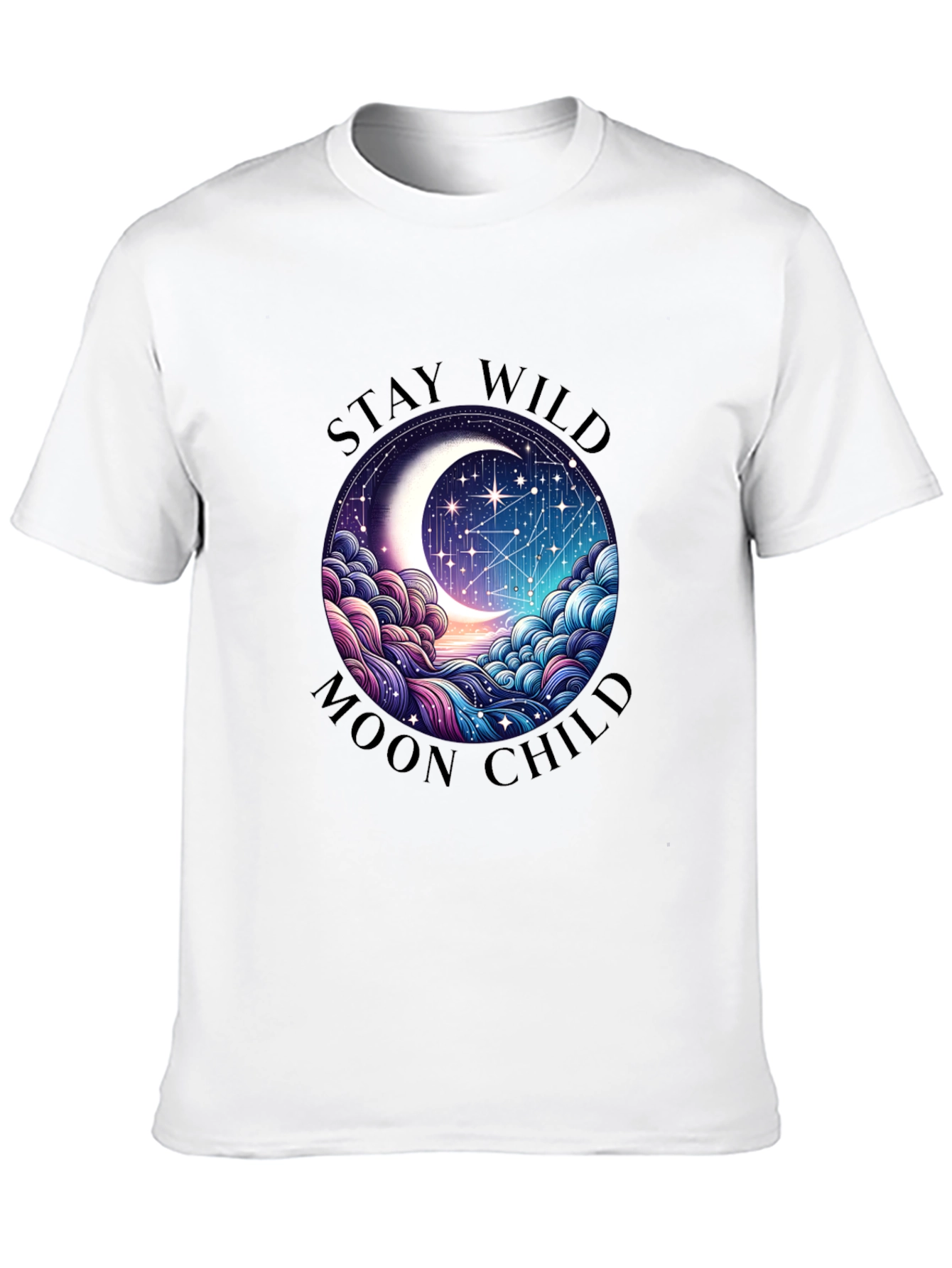 Camiseta Negra Stay Wild Moon Child