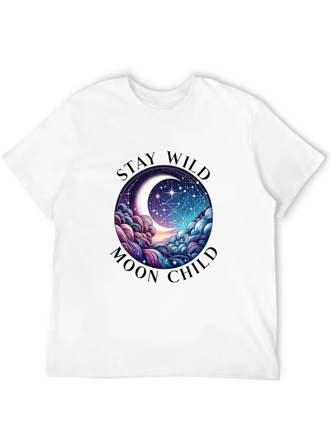 Camiseta Negra Stay Wild Moon Child
