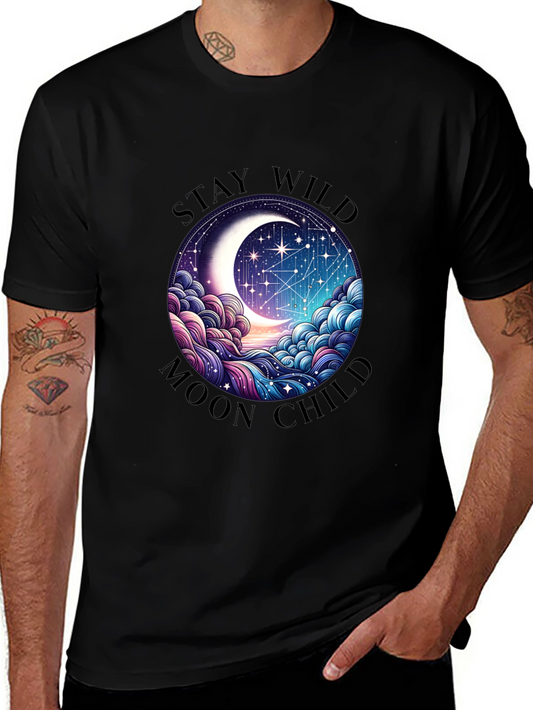 Camiseta Negra Stay Wild Moon Child
