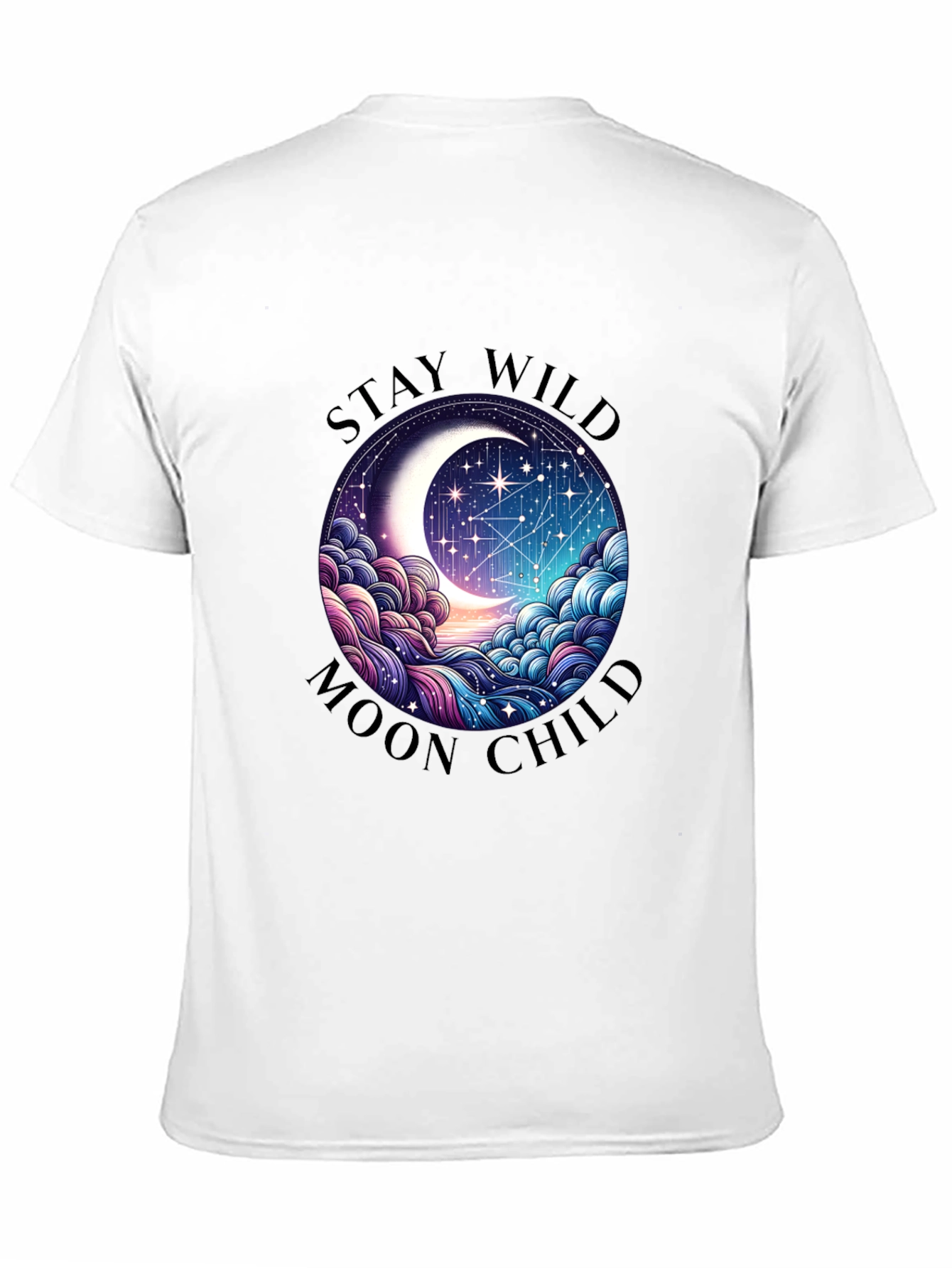 Camiseta Negra Stay Wild Moon Child