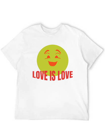 Camiseta Negra Love is Love con Emoji Sonriente