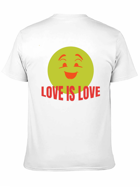Camiseta Negra Love is Love con Emoji Sonriente
